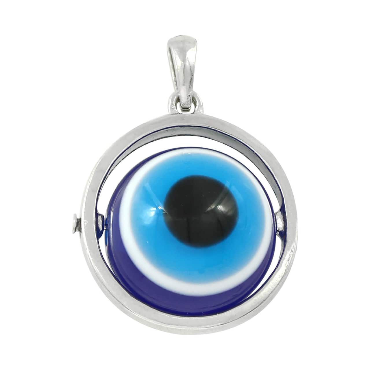 12 Pack: Blue Evil Eye Spinner Pendant by Bead Landing™